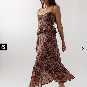 Böhme Floral Midi Dress | Size Small | NWT